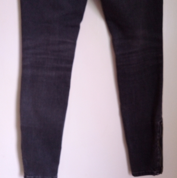 Athleta black ultra skinny high rise jeans with ankle zippers women's size 4 - Picture 7 of 10